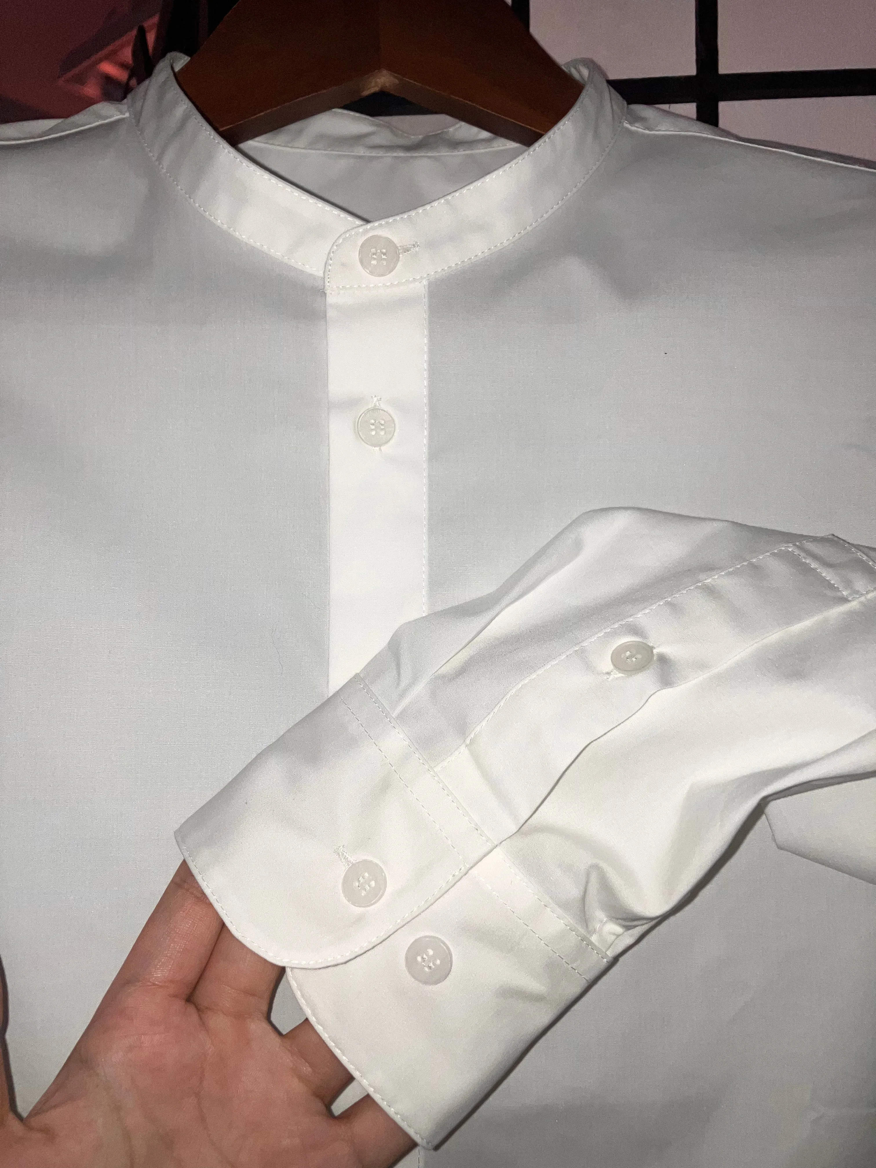 🗒 Cotton Mandarin Shirt