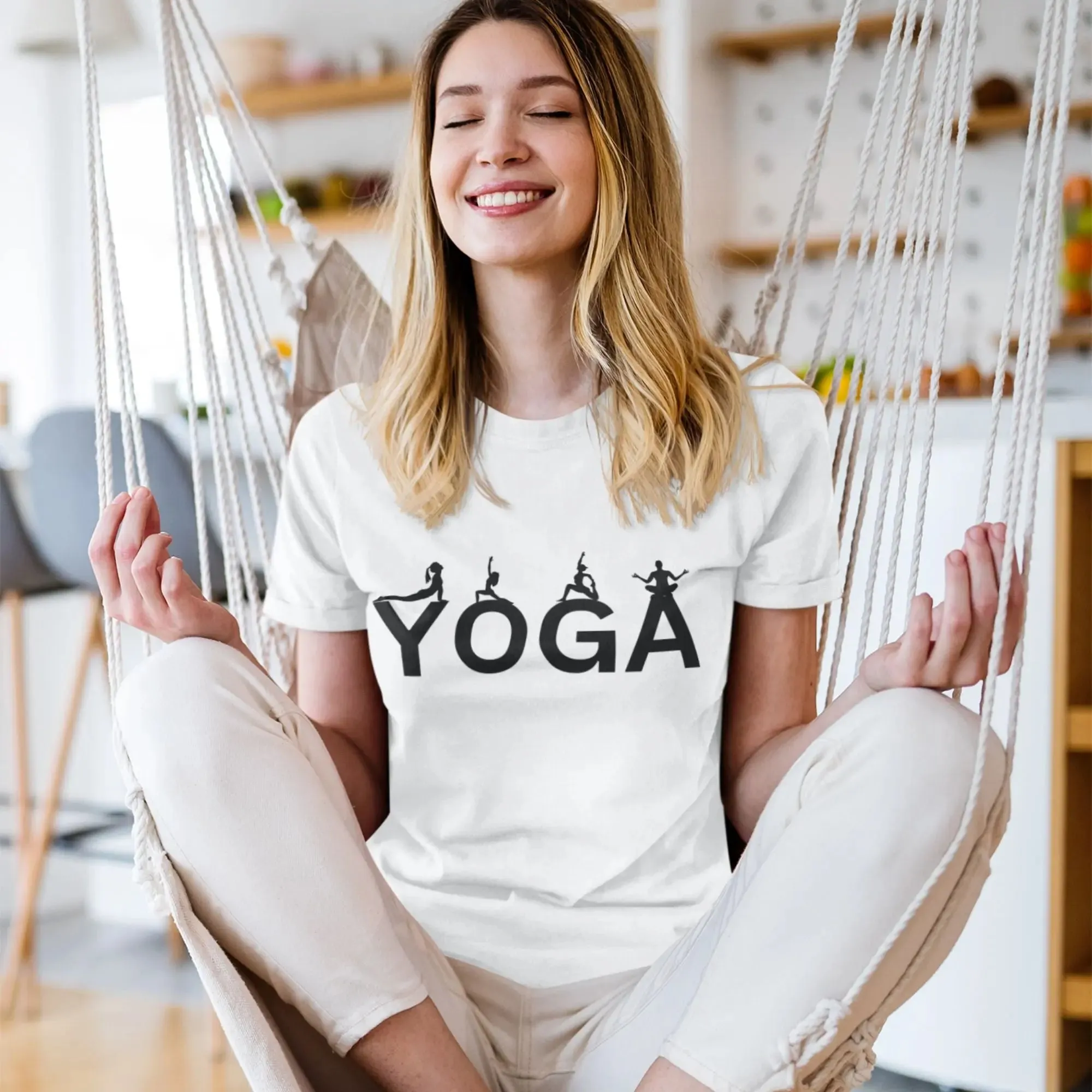 1 Yoga Round Neck Half Sleeve Classic T-Shirt