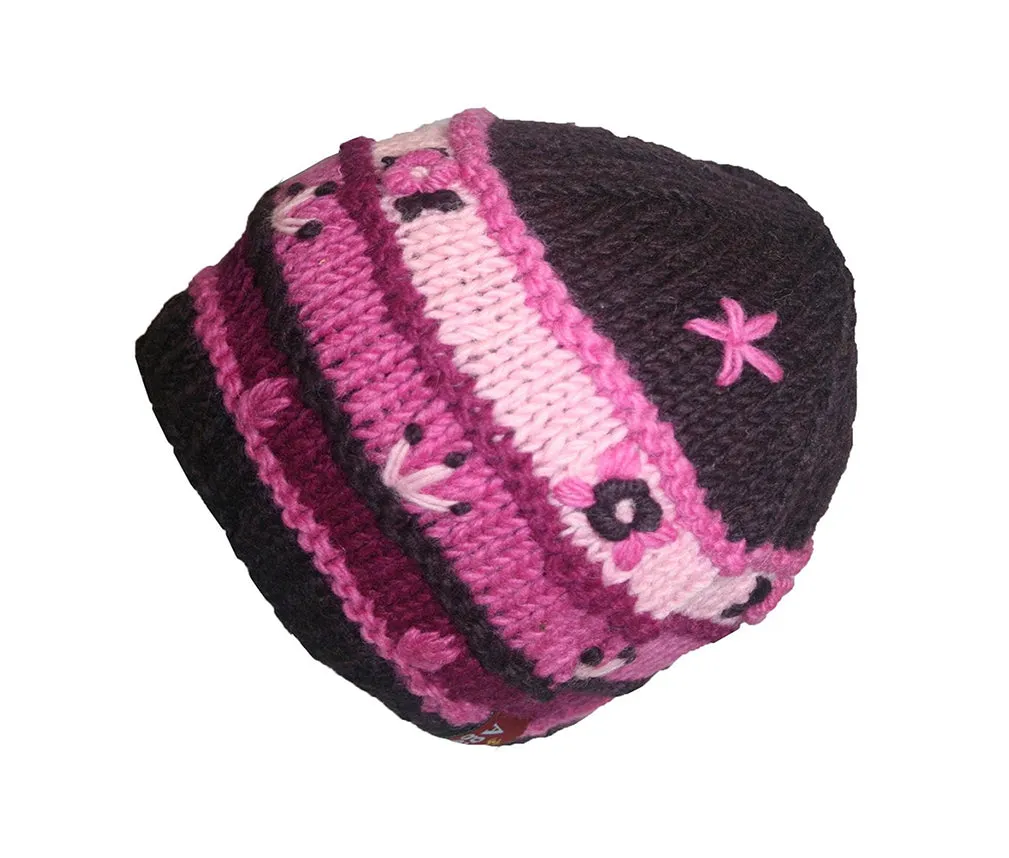 1418 Assorted Himalayan Knitted Lamb's Wool Fleece-Lined Hat OR Fingerless Mitten OR Folding Mitten