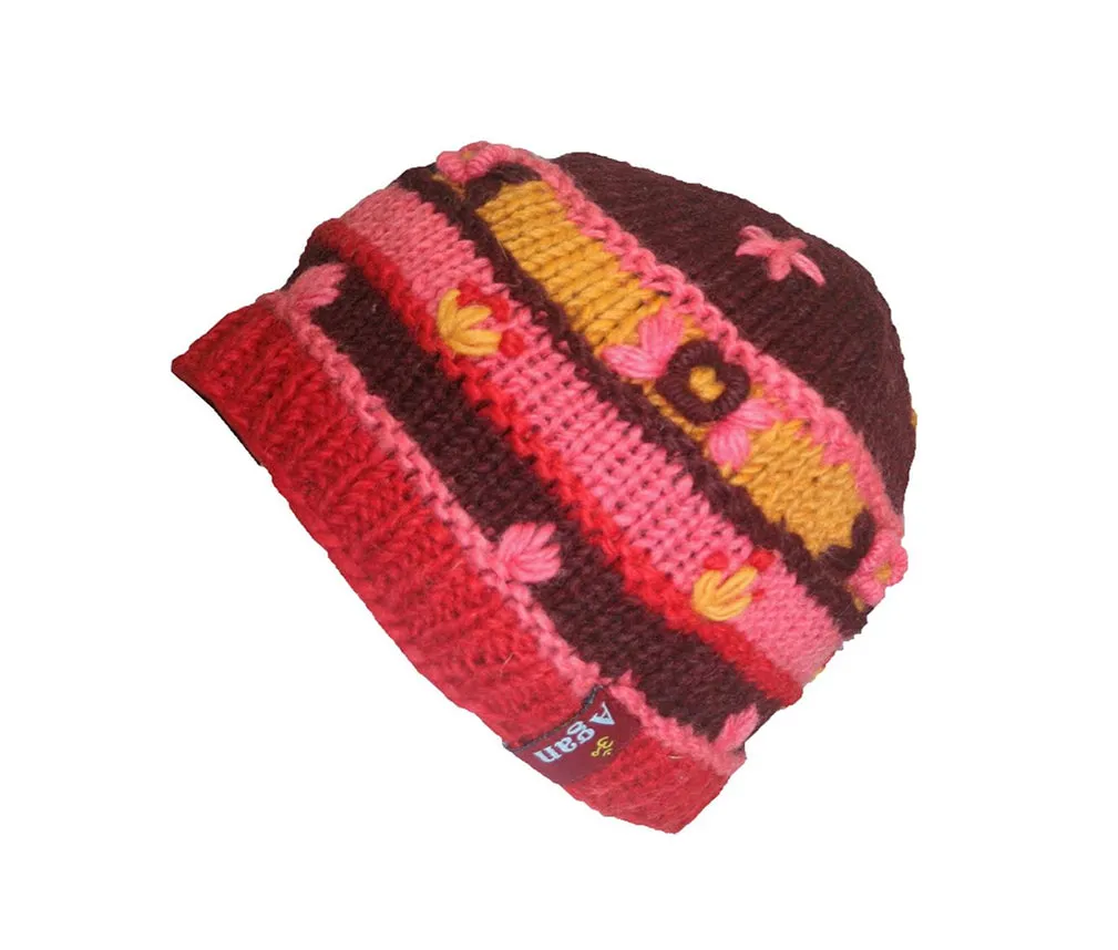 1418 Assorted Himalayan Knitted Lamb's Wool Fleece-Lined Hat OR Fingerless Mitten OR Folding Mitten