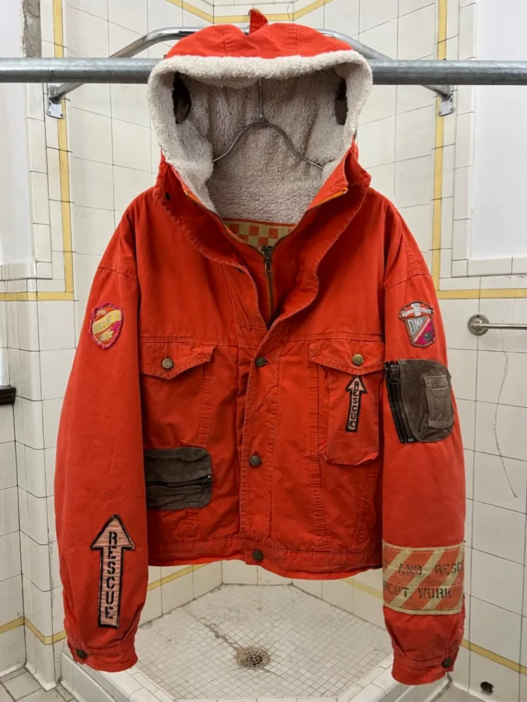 1980s Diesel Fleece Lined Military Inspired Bomber - Size L
