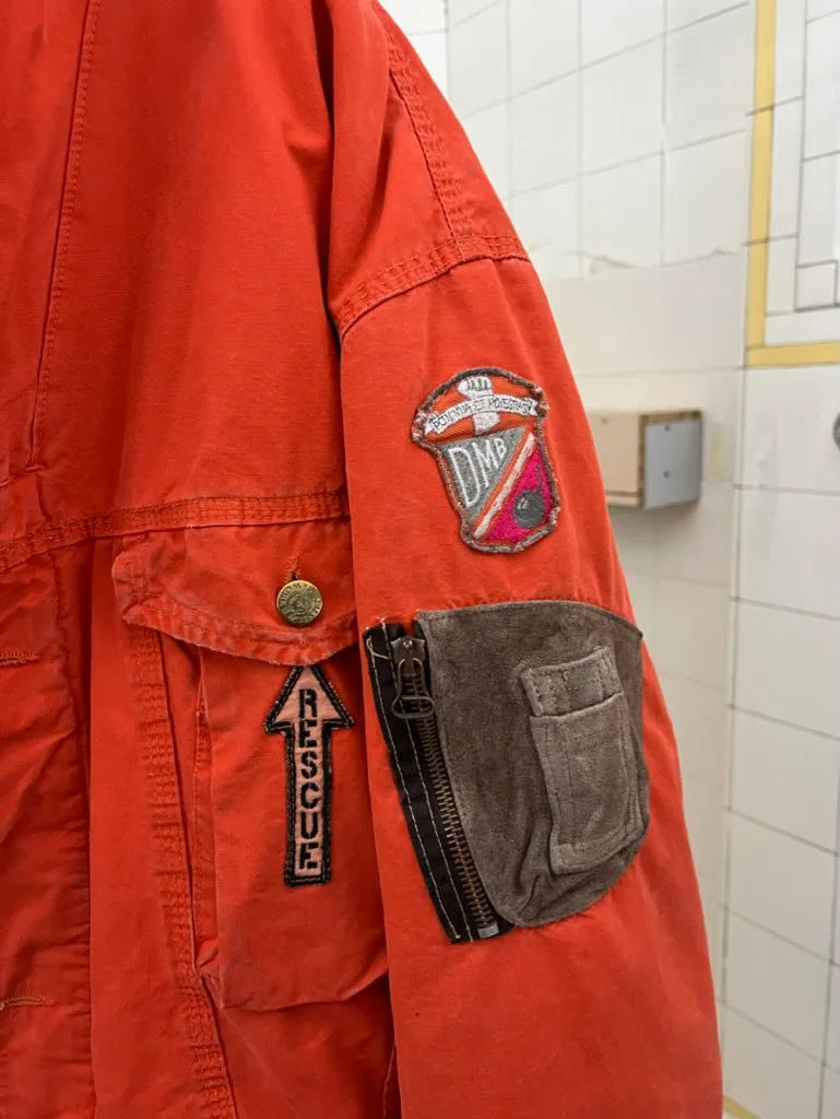 1980s Diesel Fleece Lined Military Inspired Bomber - Size L