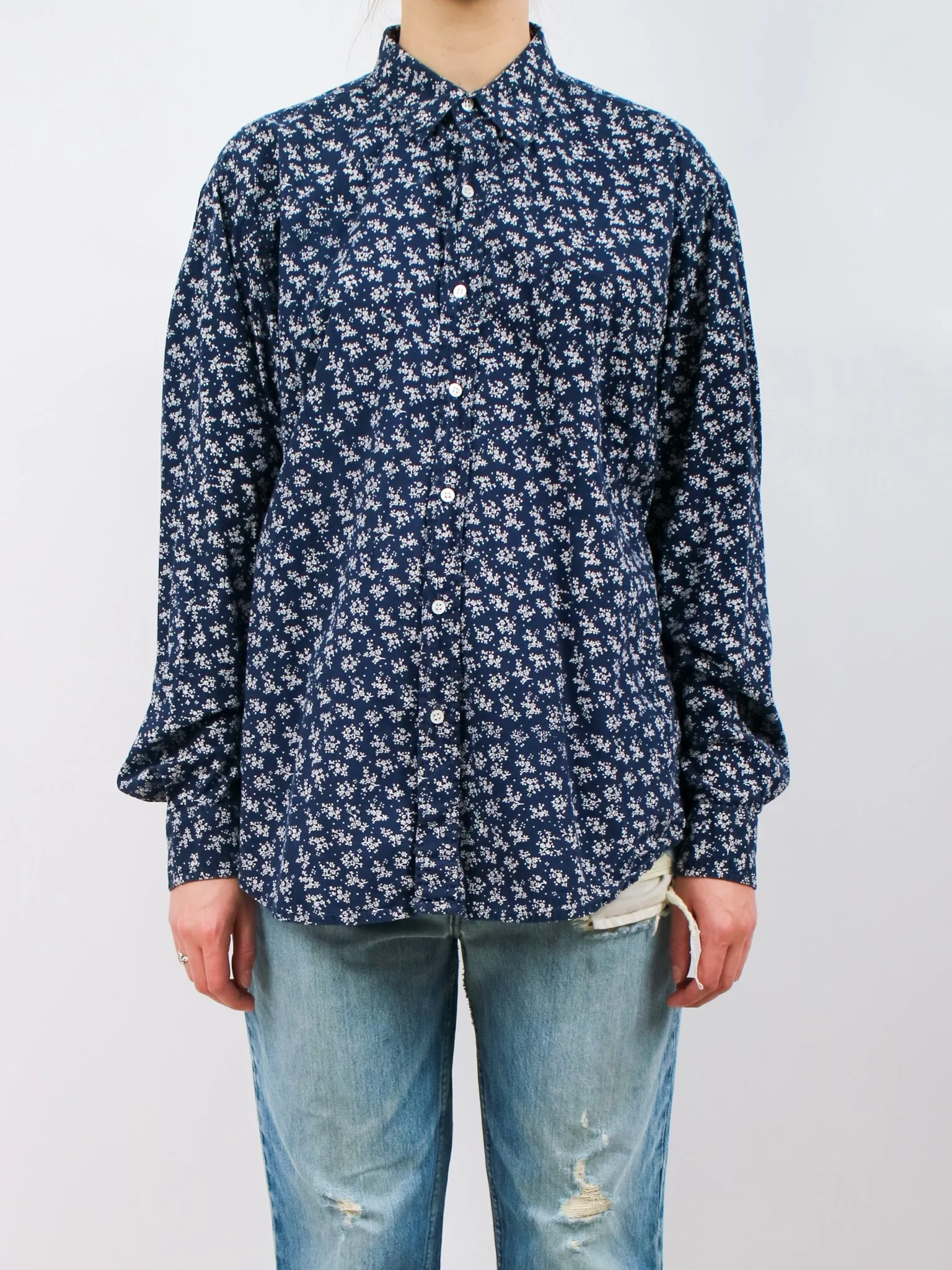 1990s Mens Club Monaco Floral Button Up Shirt