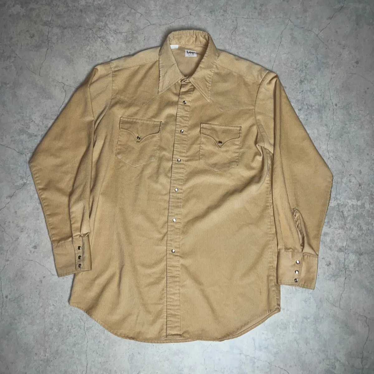 70'S USA製 *Lee* / CORDUROY WEATERN SHIRT / 17-35
