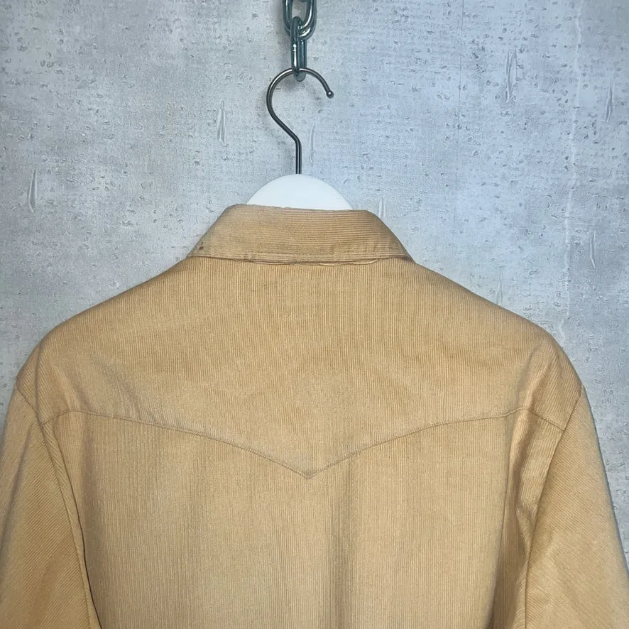 70'S USA製 *Lee* / CORDUROY WEATERN SHIRT / 17-35