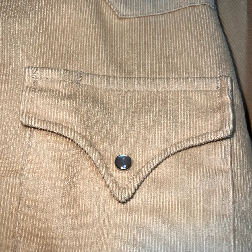 70'S USA製 *Lee* / CORDUROY WEATERN SHIRT / 17-35