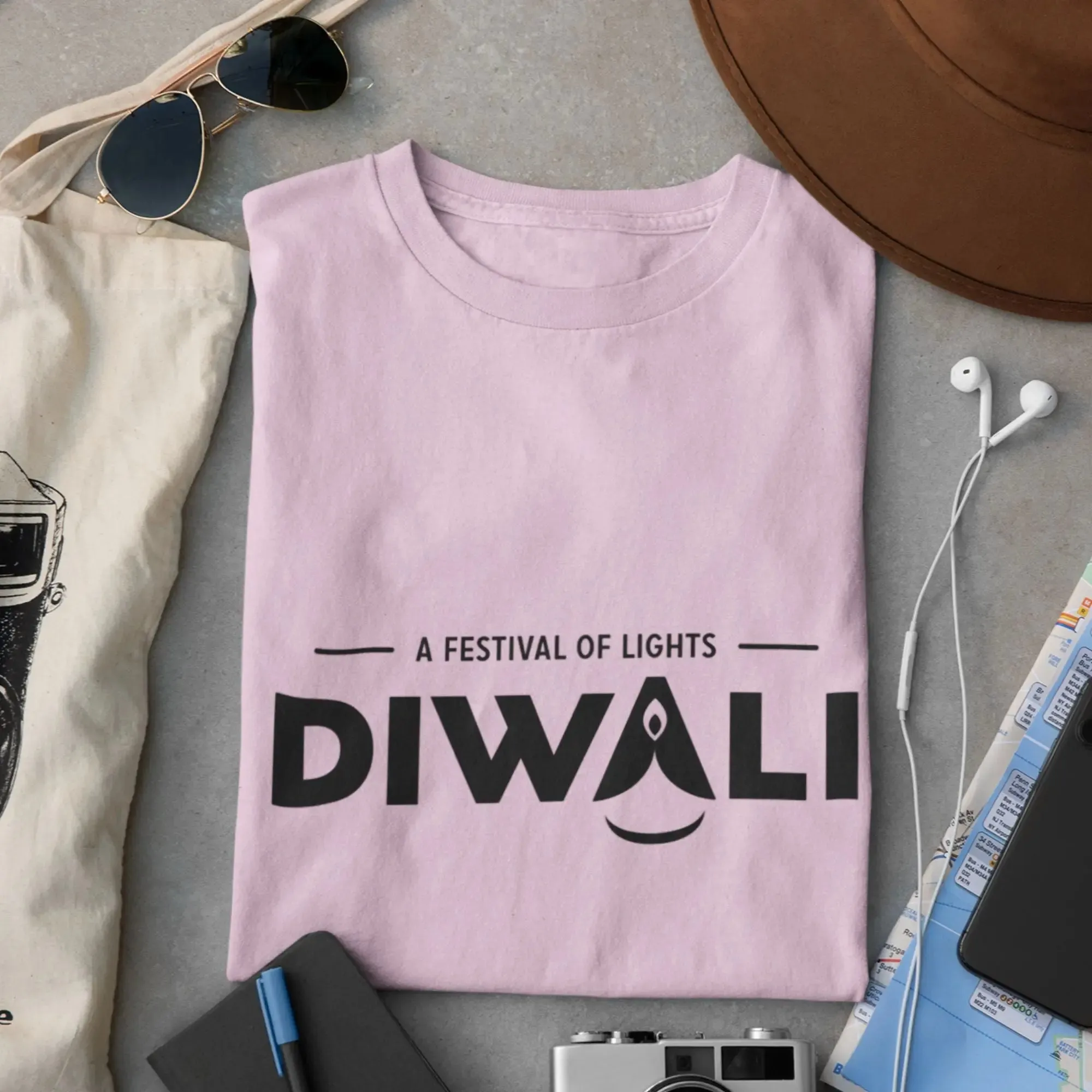 A Festival of Lights Round Neck Half Sleeve Classic T-Shirt