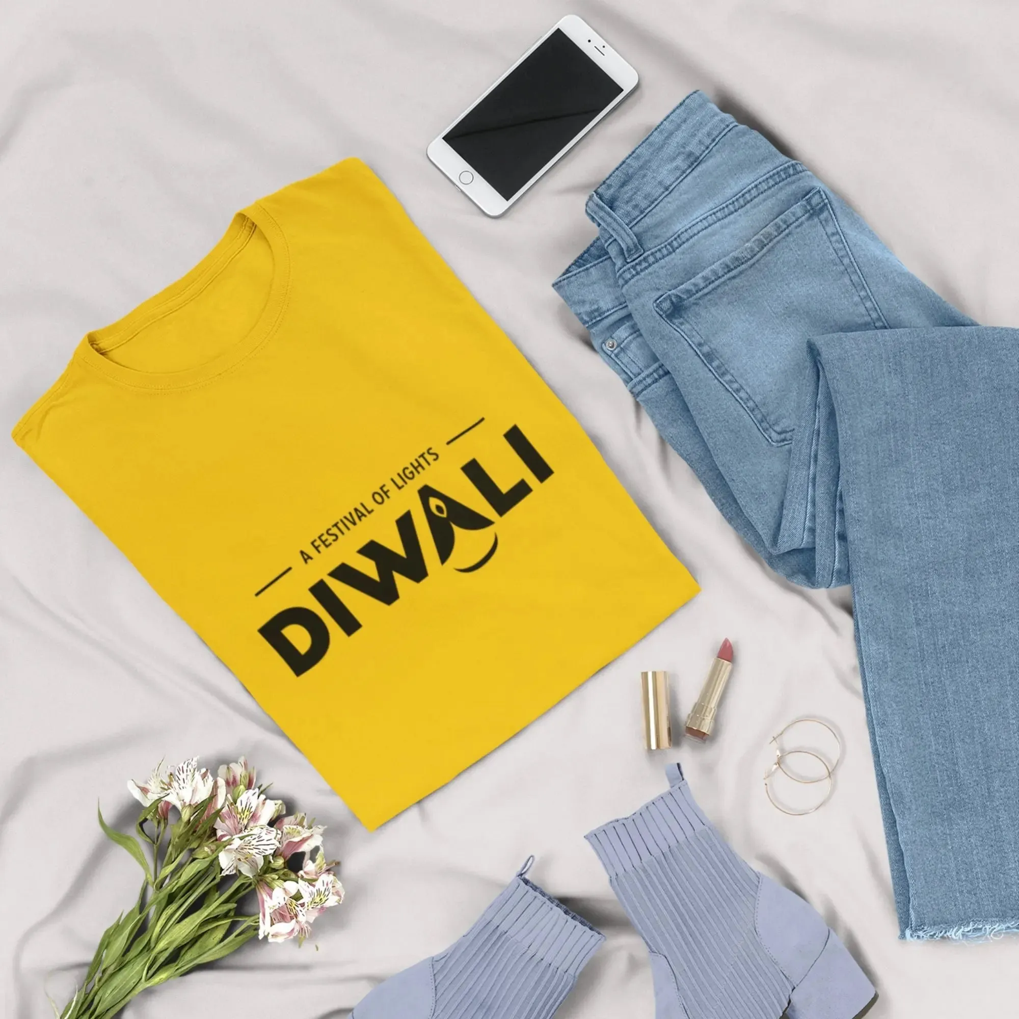 A Festival of Lights Round Neck Half Sleeve Classic T-Shirt