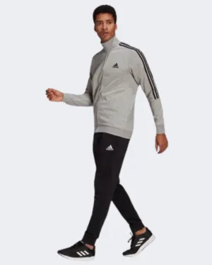 Adidas Aeroready Essentials 3-Stripes Men Sportswear Suit Grey/Black Gk9975 Adidas Aeroready Essentials 3-Stripes Men Sportswear Suit Grey/Black Gk9975