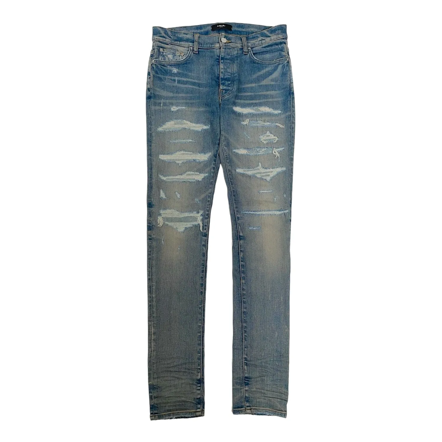 Amiri Denim Repair Thrasher Jeans Clay Indigo Pre-Owned
