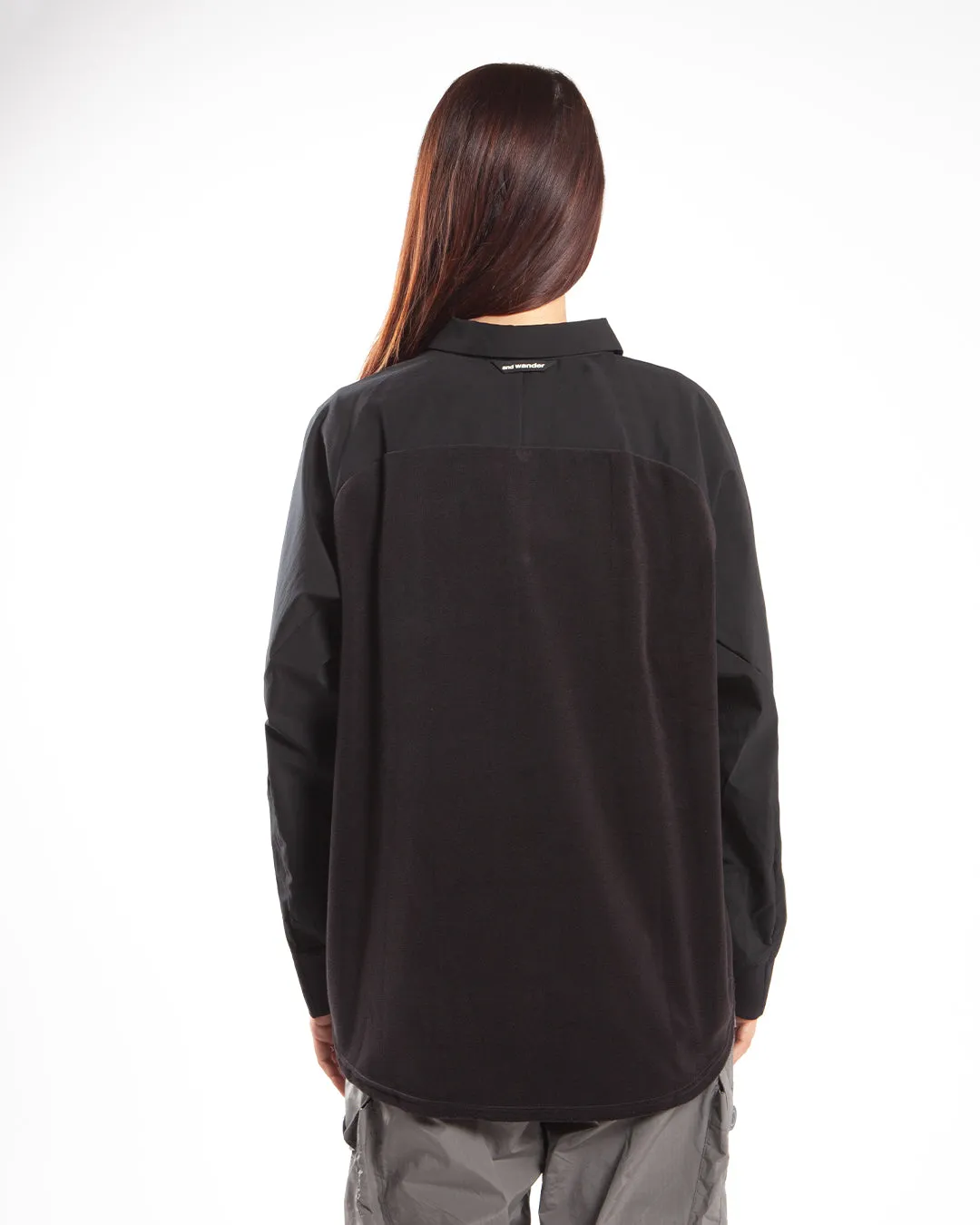 and wander Fleece Base LS Shirt Black