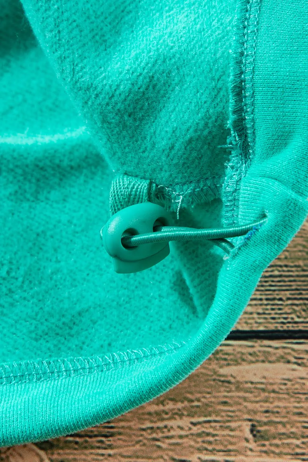 Aruba blue fleece hoodie with pockets