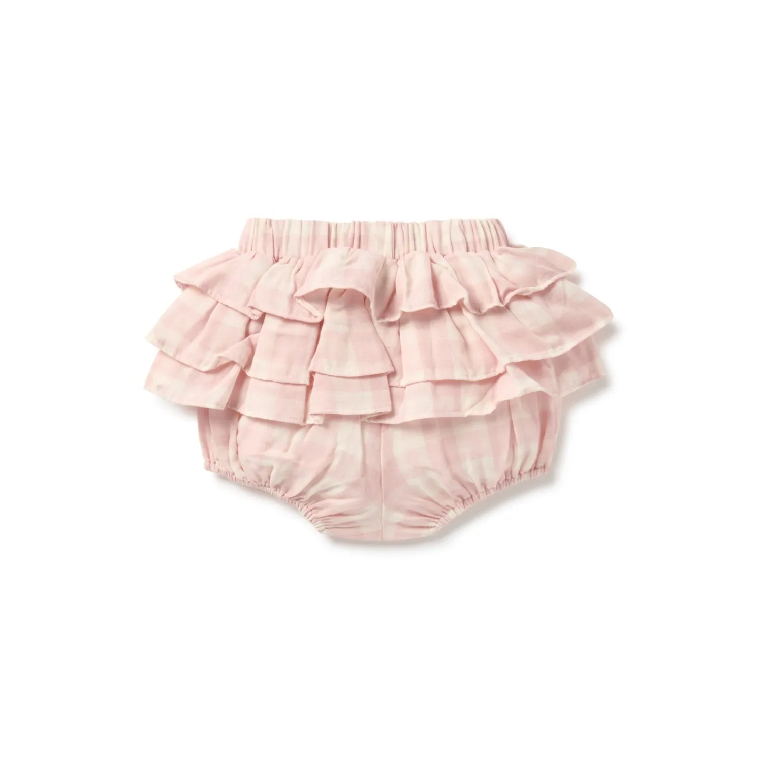 Aster & Oak Gingham Ruffle Bloomers Petal Pink
