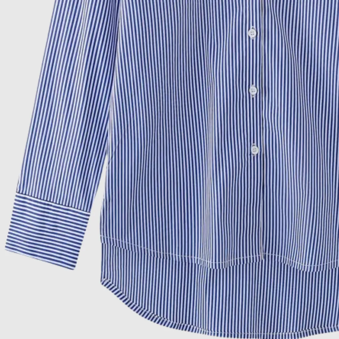 Blouse Long Sleeve Stripes Shirt | Casual Ladies Shirt