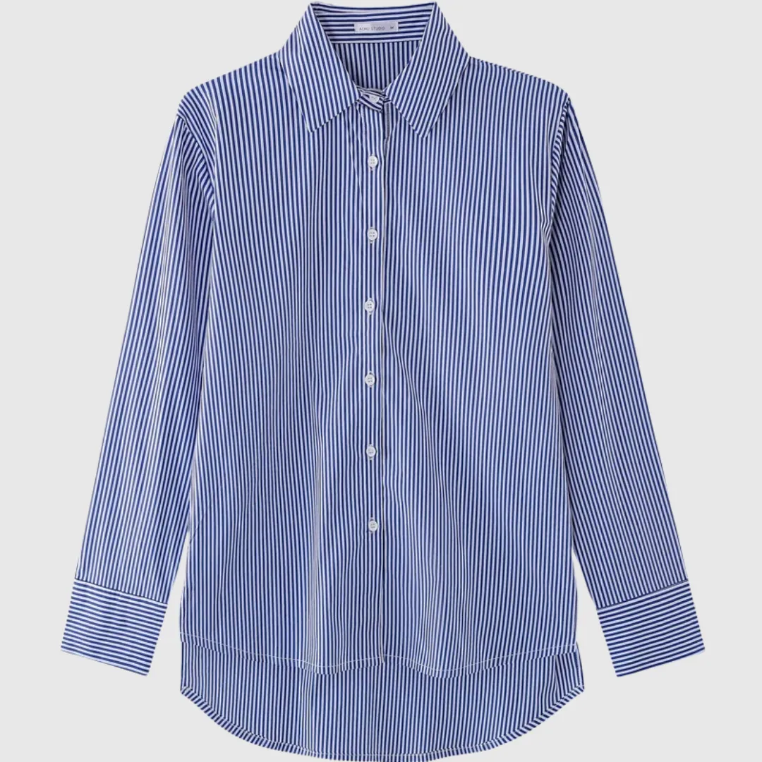 Blouse Long Sleeve Stripes Shirt | Casual Ladies Shirt