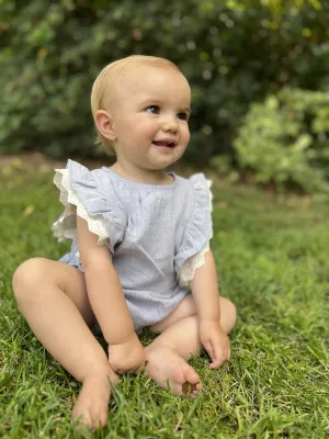 Blue Megan Bubble Romper