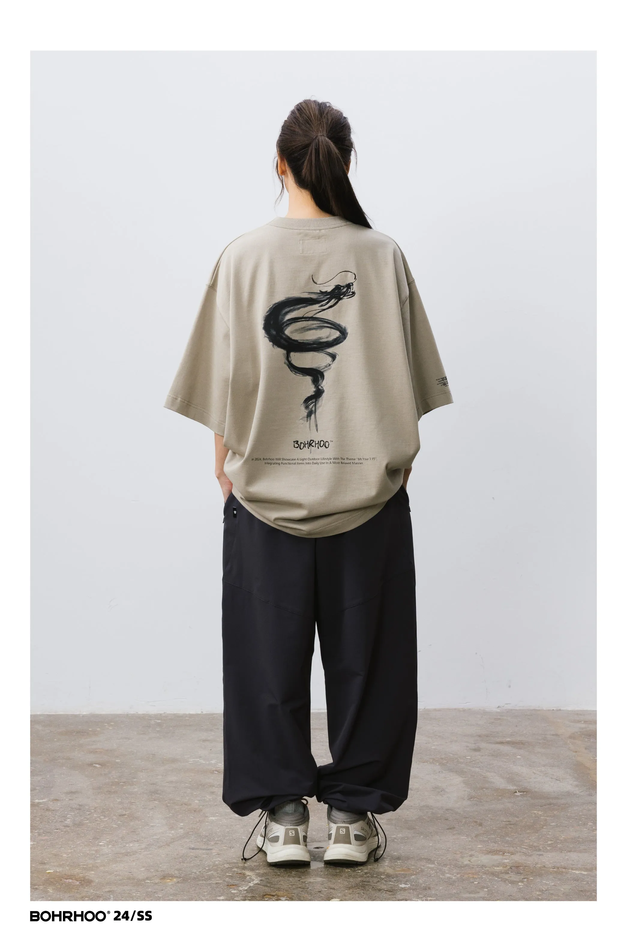 BOHRHOO ピュアコットンプリントTシャツ BHH008