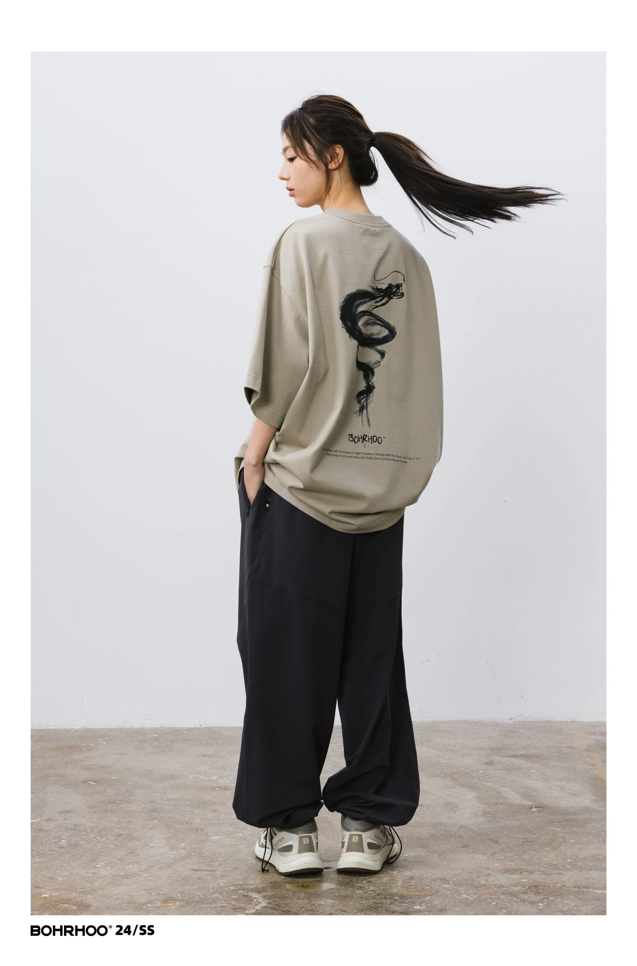 BOHRHOO ピュアコットンプリントTシャツ BHH008