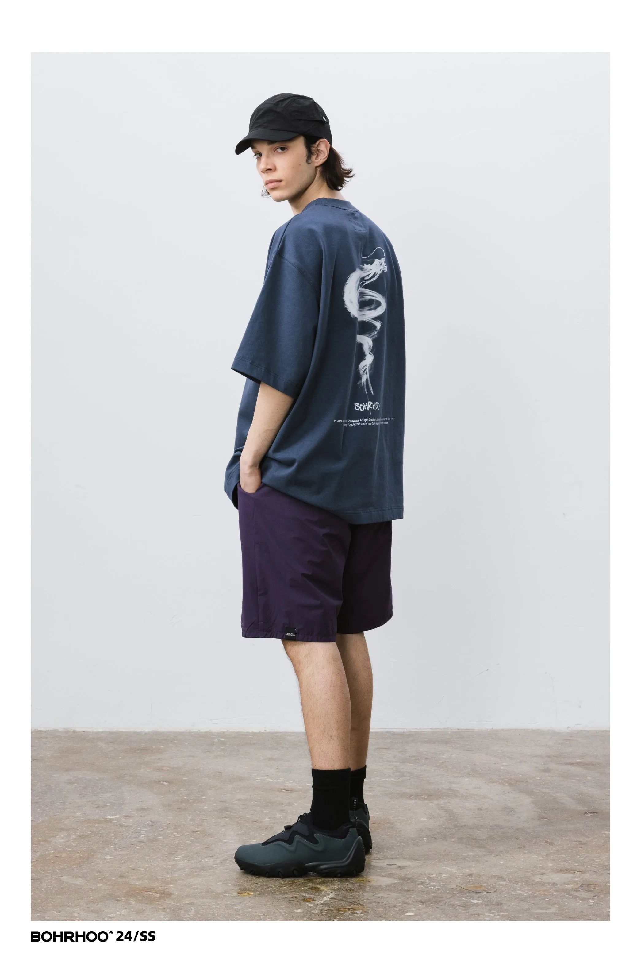 BOHRHOO ピュアコットンプリントTシャツ BHH008