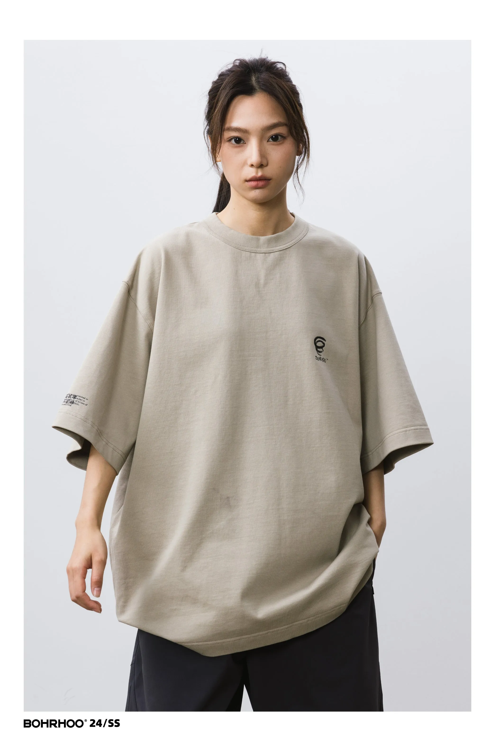 BOHRHOO ピュアコットンプリントTシャツ BHH008