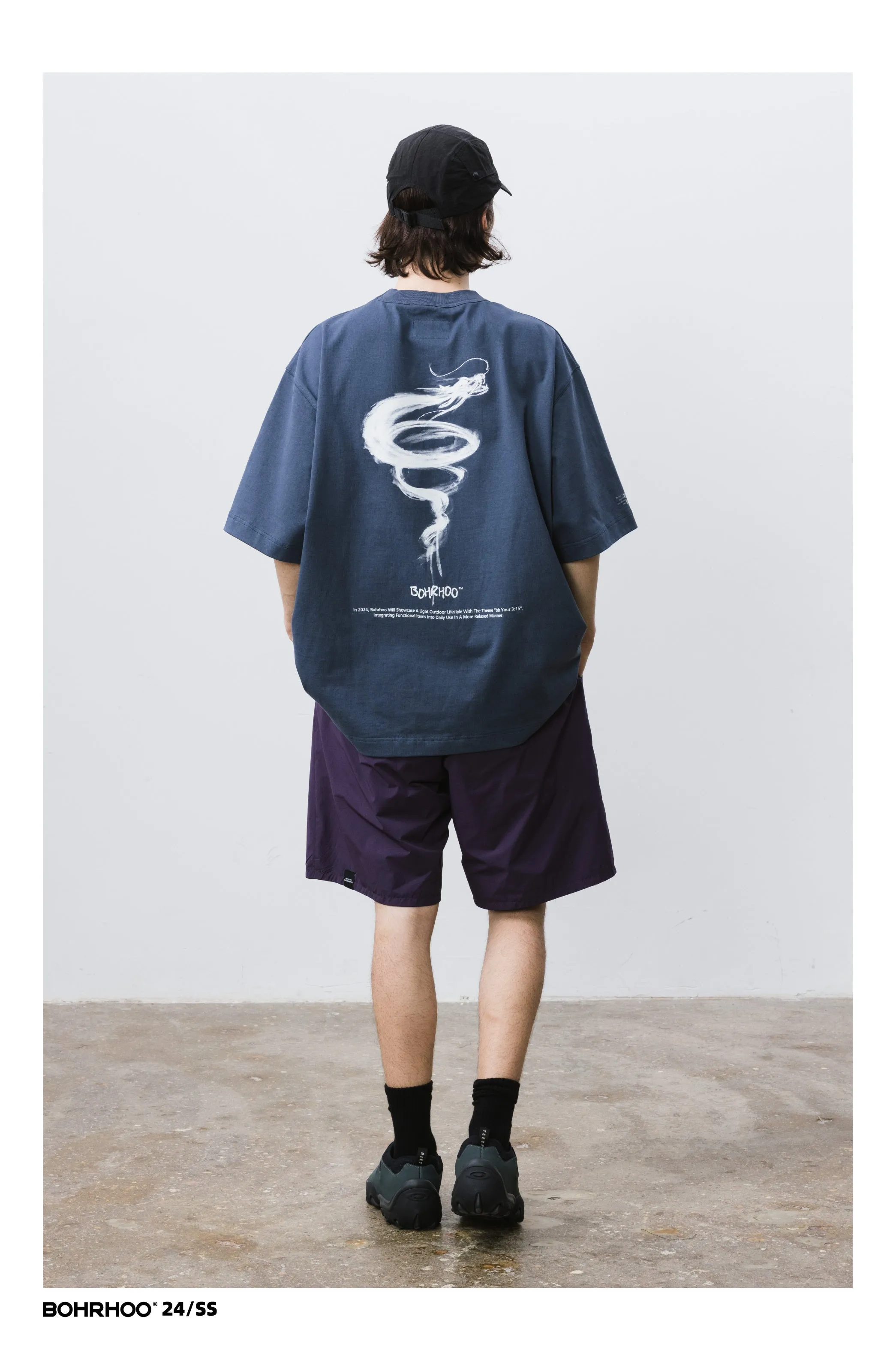BOHRHOO ピュアコットンプリントTシャツ BHH008