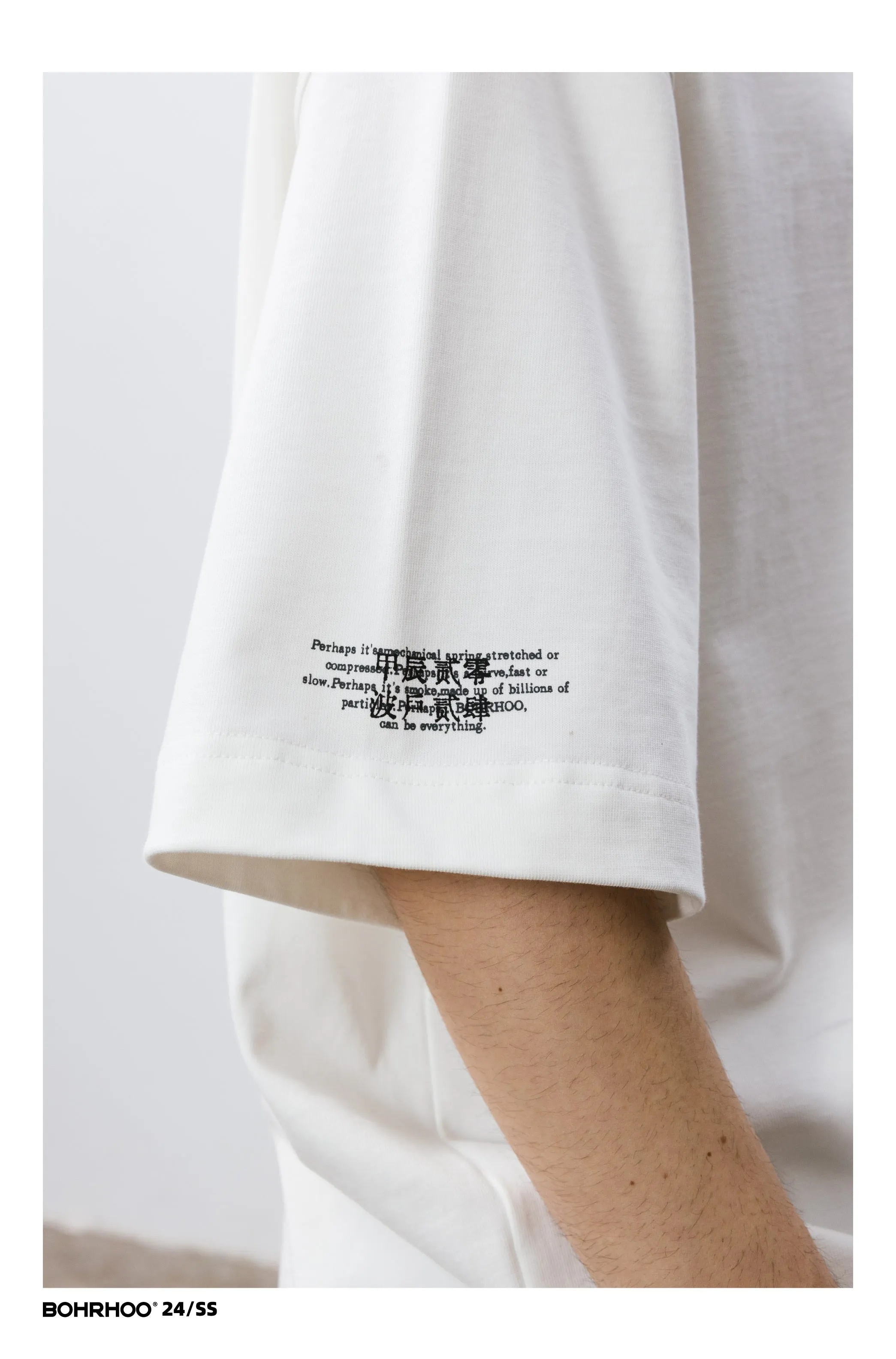 BOHRHOO ピュアコットンプリントTシャツ BHH008