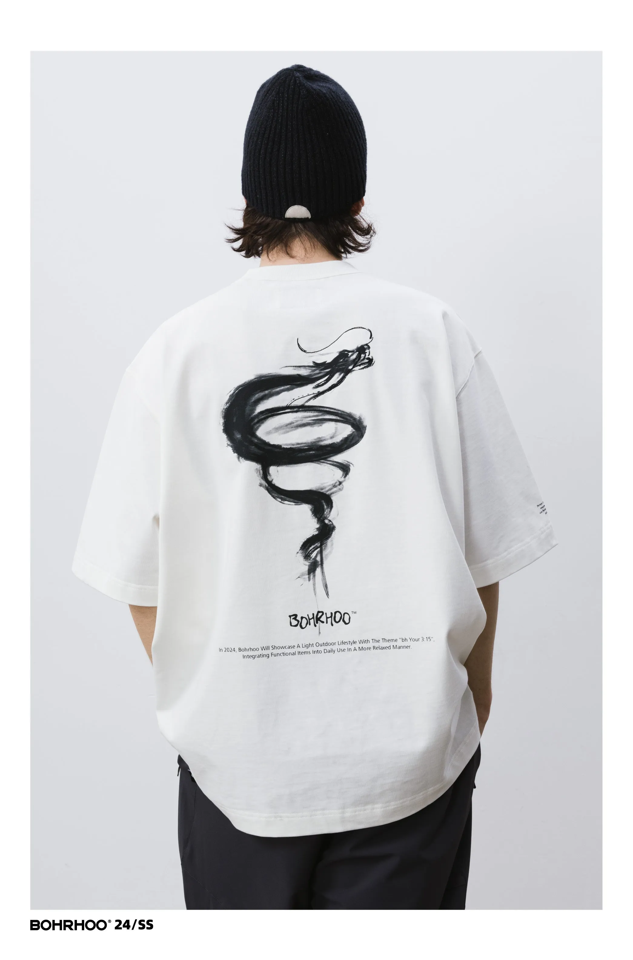 BOHRHOO ピュアコットンプリントTシャツ BHH008