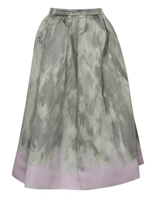Brushstrokes A-Line Full Midi Skirt