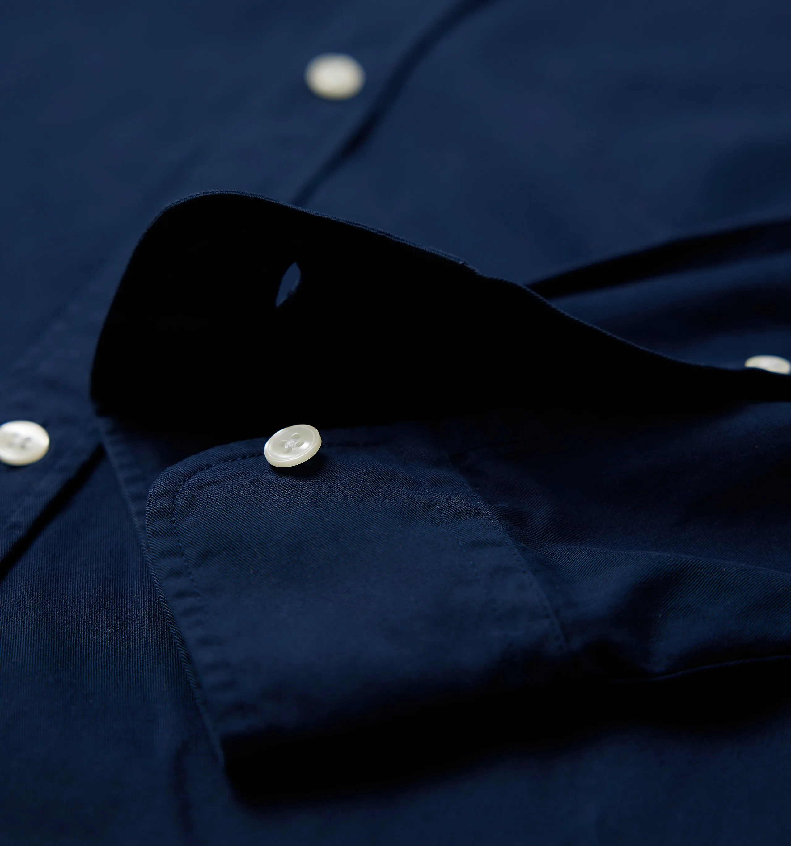 Button Down Garment Dyed Shirt Navy Blazer