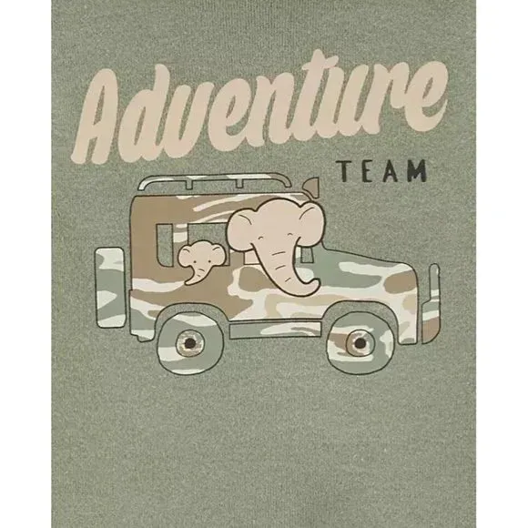 Carters Baby Boys Camo Safari 4-Piece Cotton Bodysuit & Pant Set