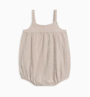 Caspia Seersucker Romper - Shore Stripe/Truffle