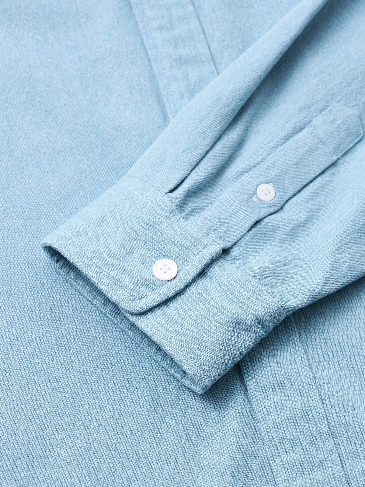 Classic Denim Blue Cotton Shirt