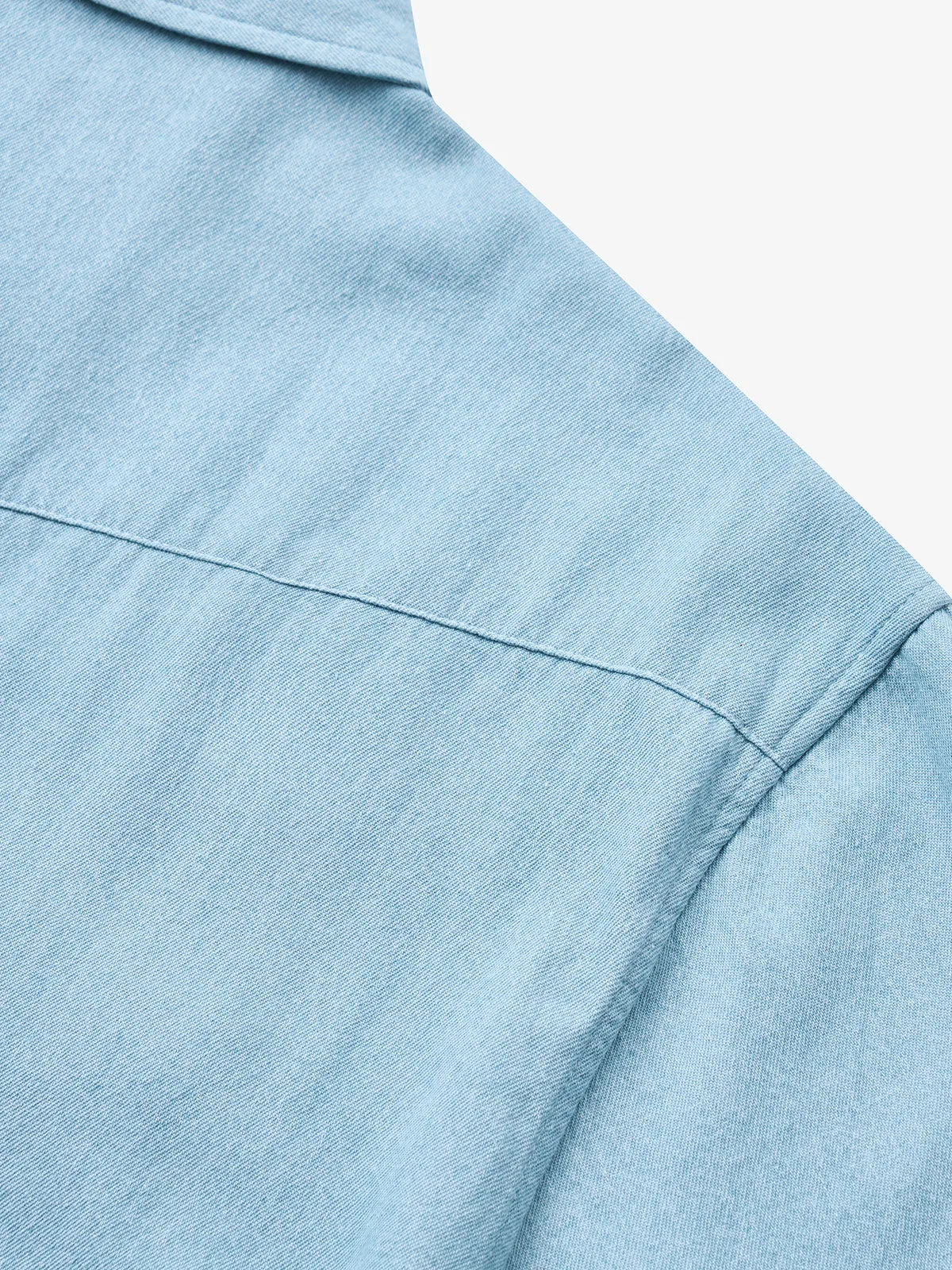 Classic Denim Blue Cotton Shirt