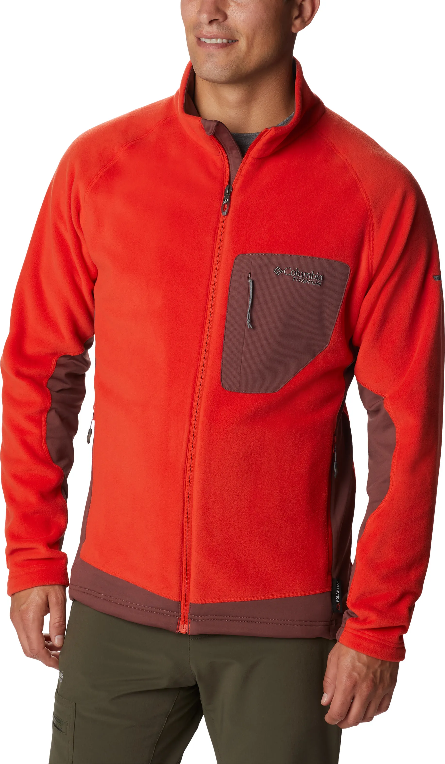 Columbia Men&#x27;s Titan Pass 2.0 II Fleece Shirt Spicy/Light Raisin | Buy Columbia Men&#x27;s Titan Pass 2.0 II Fleece Shirt Spicy/Light Raisin here | Outnorth
