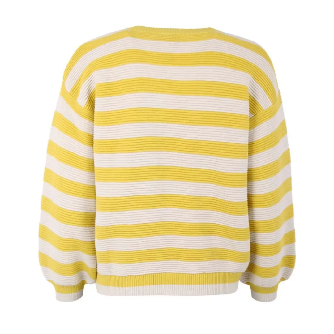 Danegold Knit Sweater Faded Yellow/Chalk - WAS $149.95