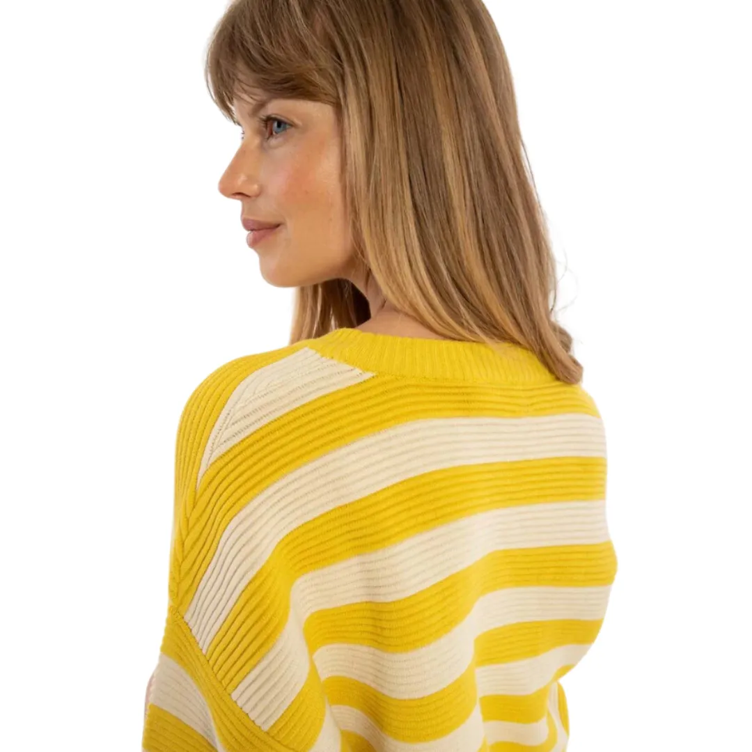 Danegold Knit Sweater Faded Yellow/Chalk - WAS $149.95