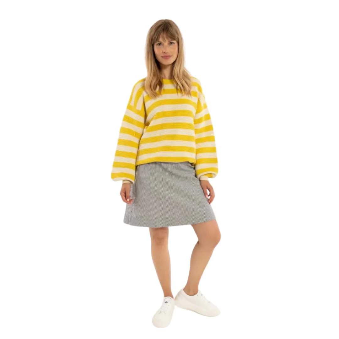 Danegold Knit Sweater Faded Yellow/Chalk - WAS $149.95