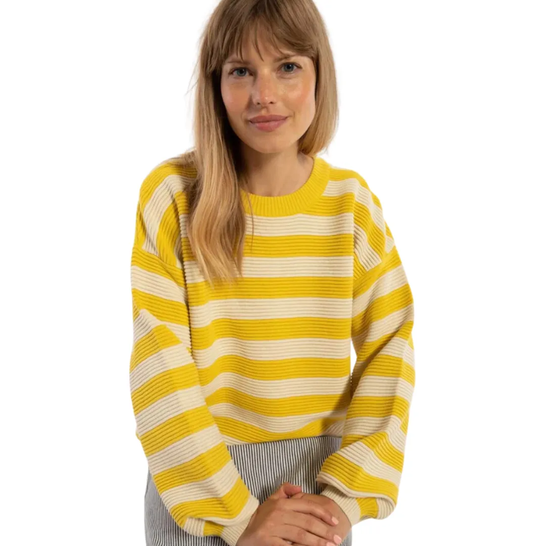 Danegold Knit Sweater Faded Yellow/Chalk - WAS $149.95