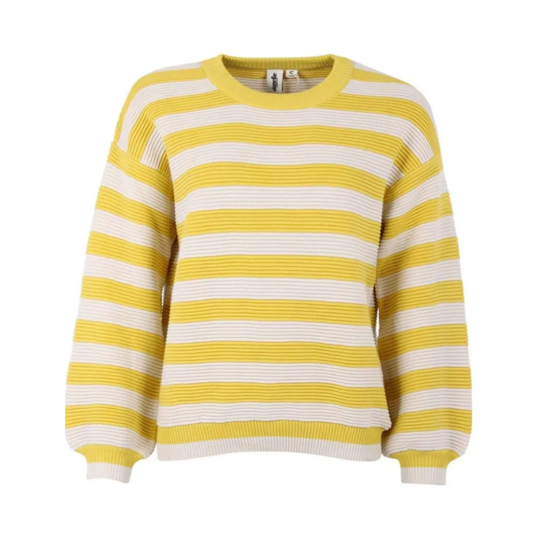Danegold Knit Sweater Faded Yellow/Chalk - WAS $149.95