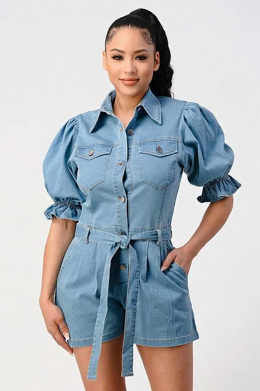 Darling Denim Romper