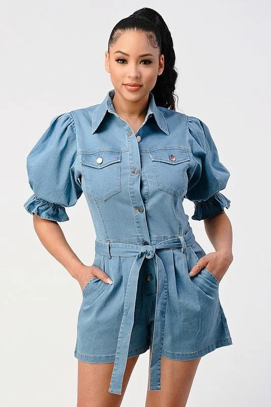 Darling Denim Romper