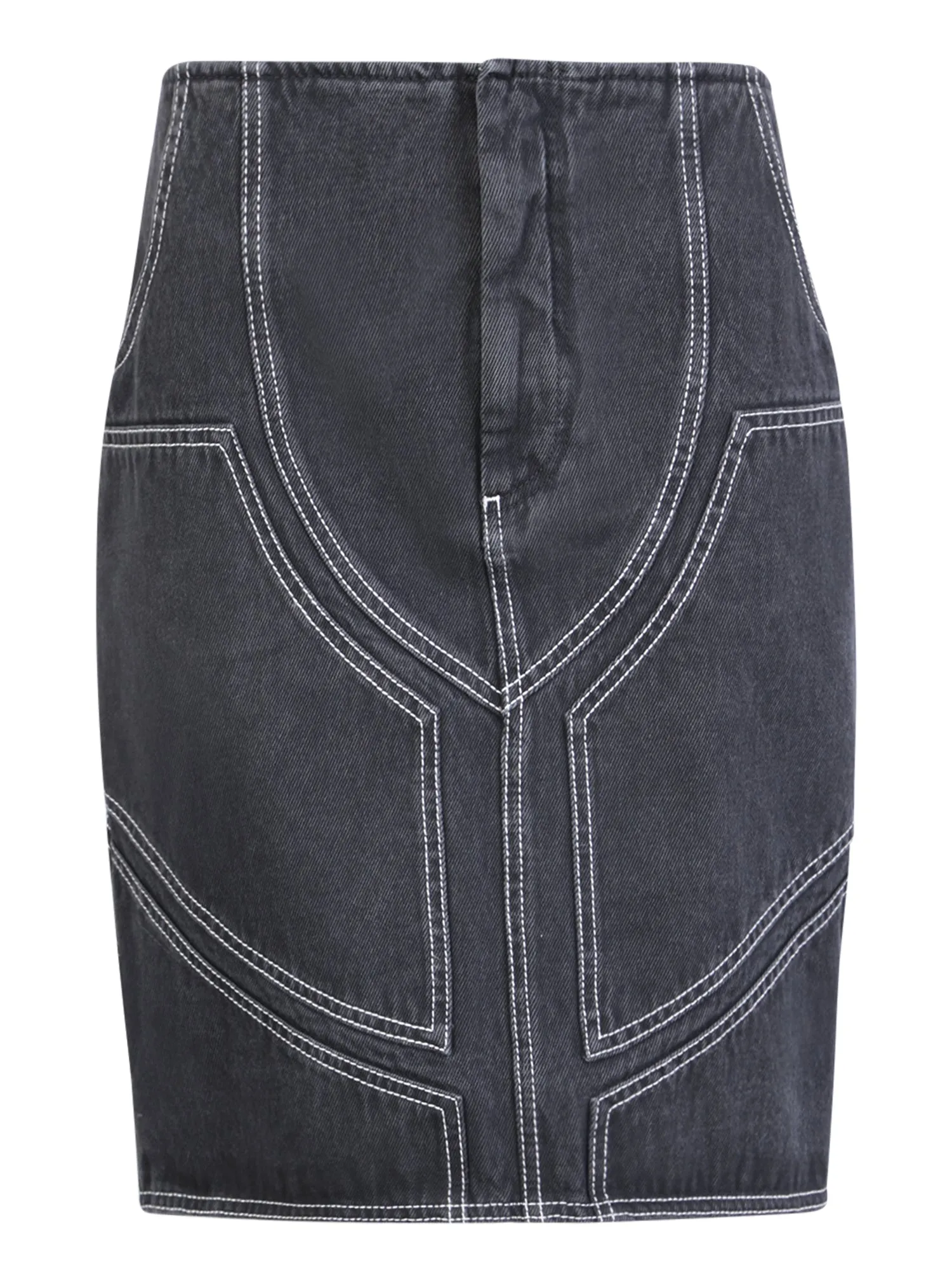 Denim midi skirt