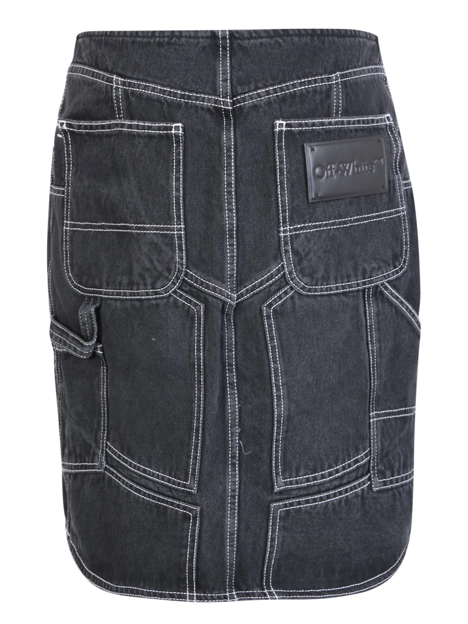 Denim midi skirt