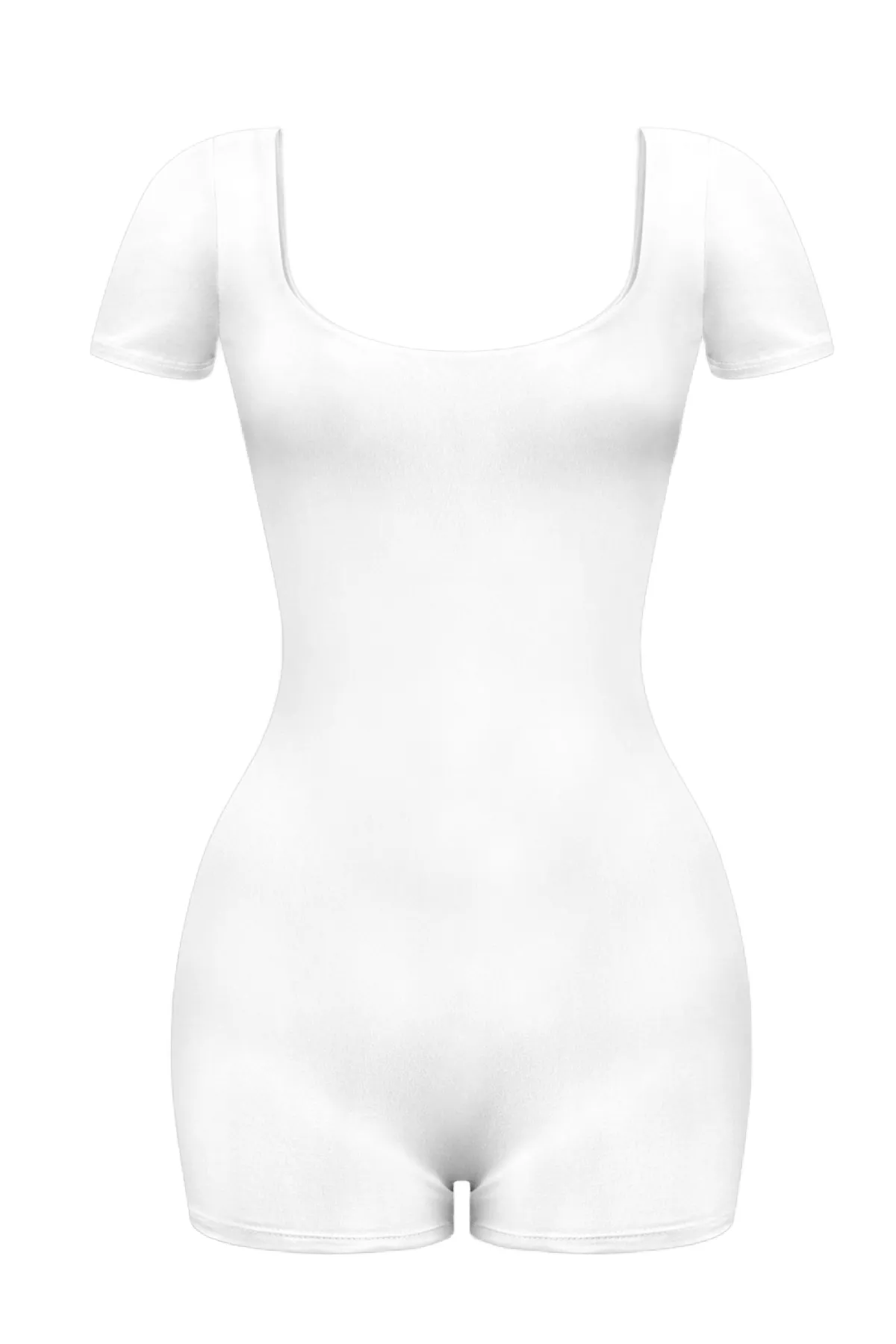 Easton Scoop Neck Romper (White)