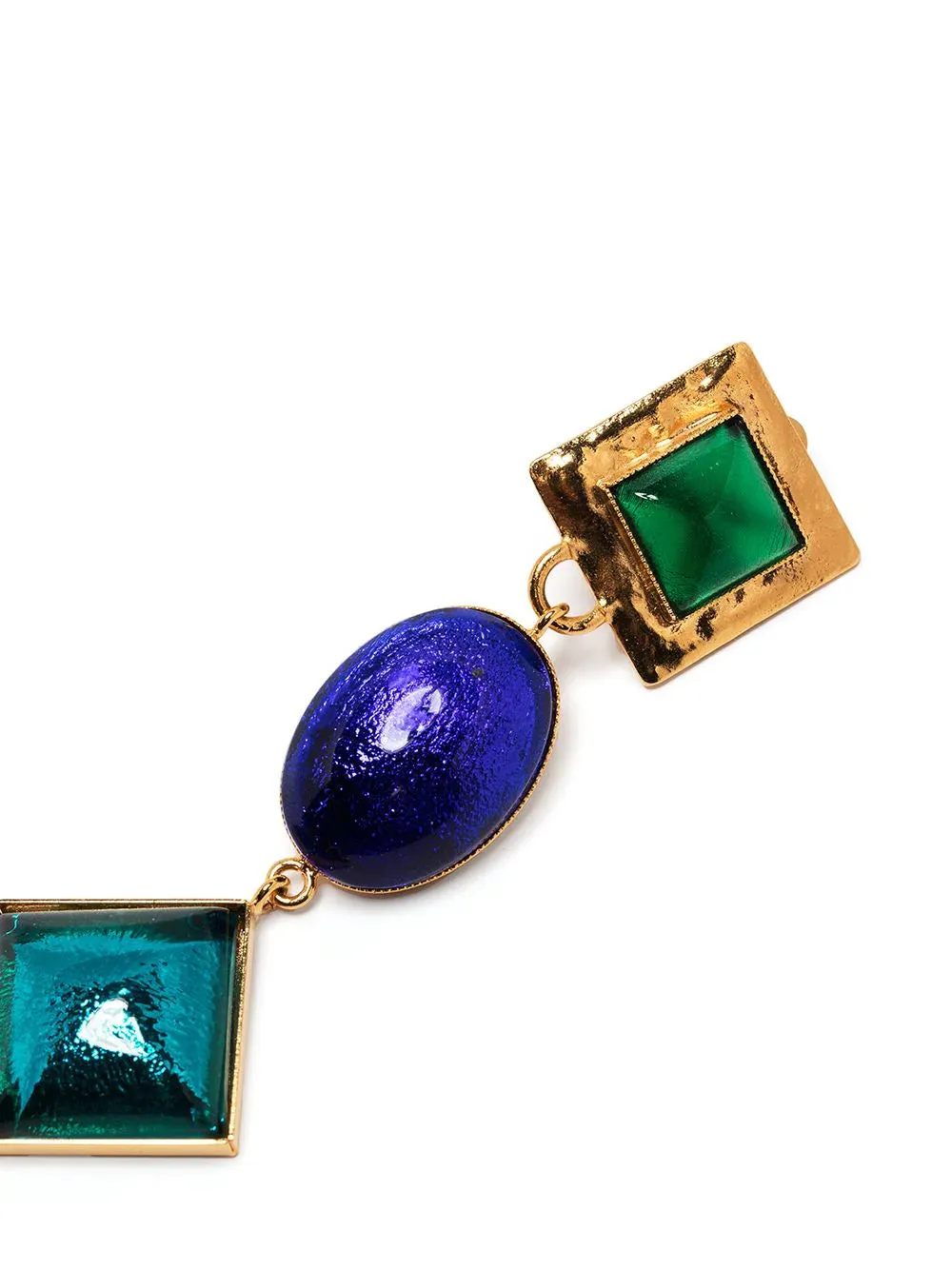 Glass Pendant Clip-on Earrings