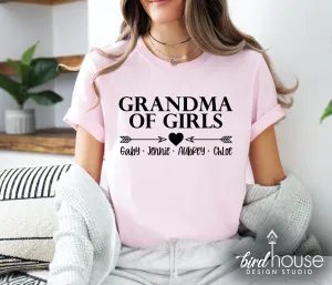 Grandma of Girls Personalized Shirt, Mother's day