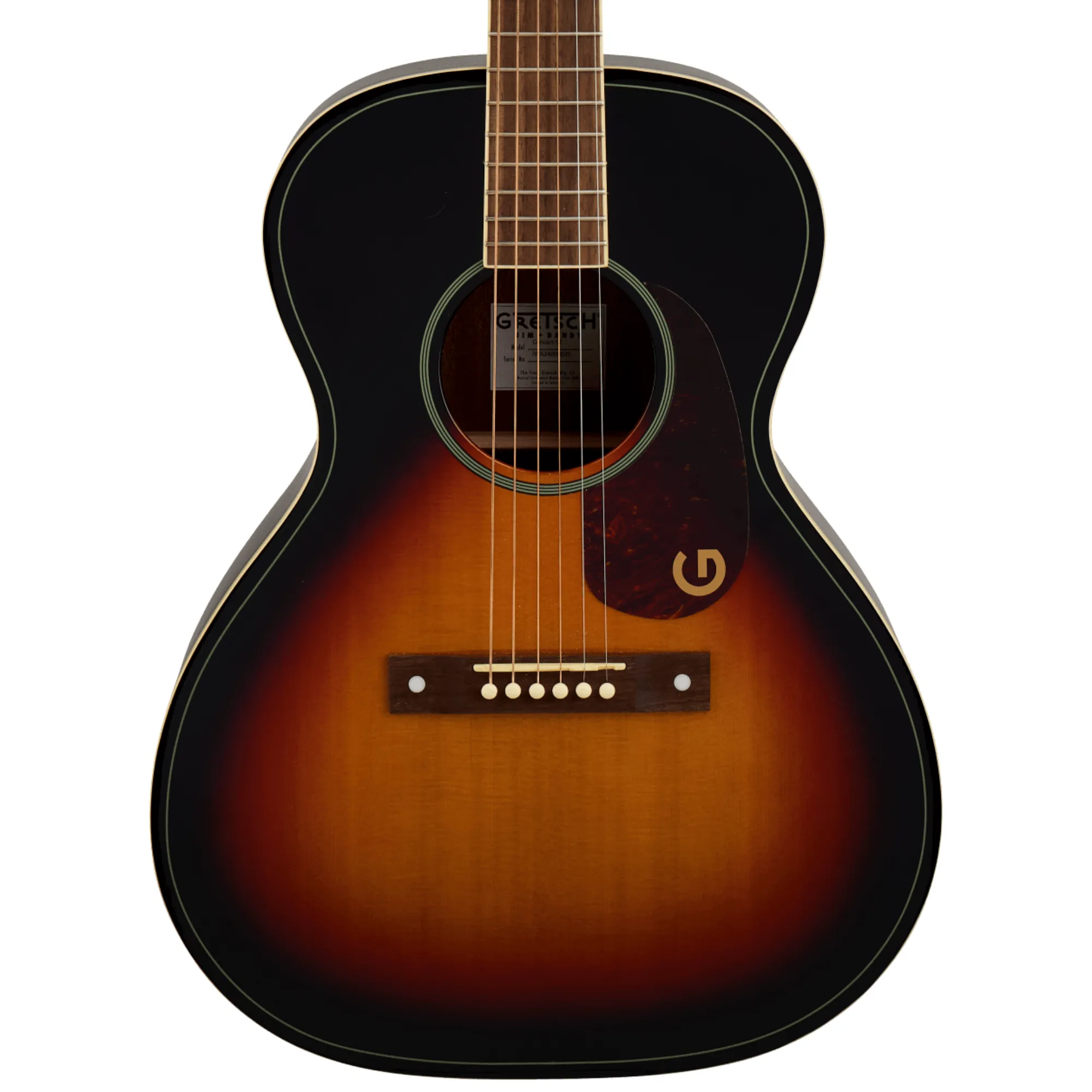 Gretsch Jim Dandy Concert LTD Solid Top Acoustic Guitar, Walnut Fingerboard, Heritage Burst