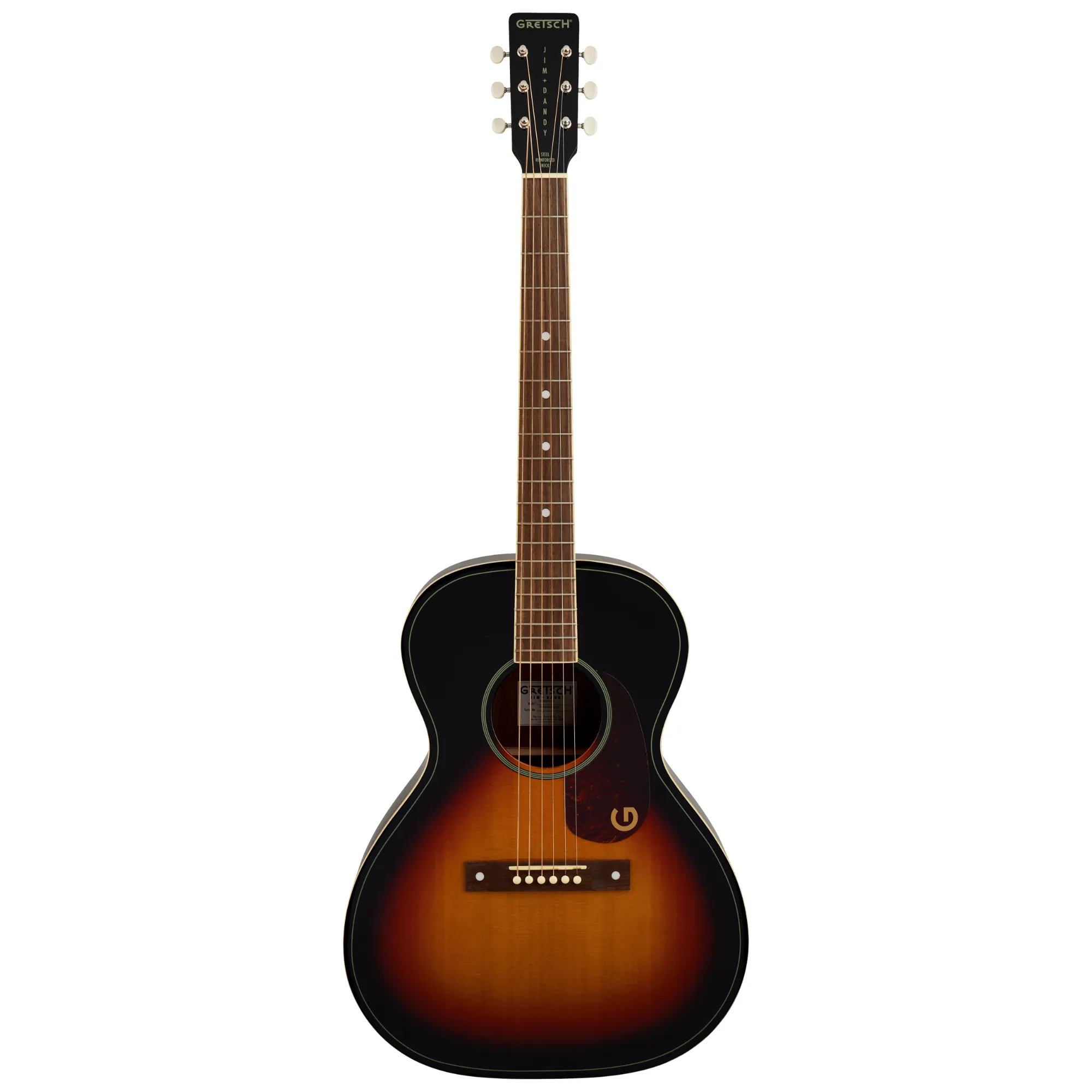 Gretsch Jim Dandy Concert LTD Solid Top Acoustic Guitar, Walnut Fingerboard, Heritage Burst