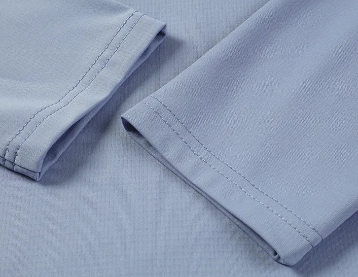 Half-Zip Fleece-Lined Stand-Collar Long-Sleeve