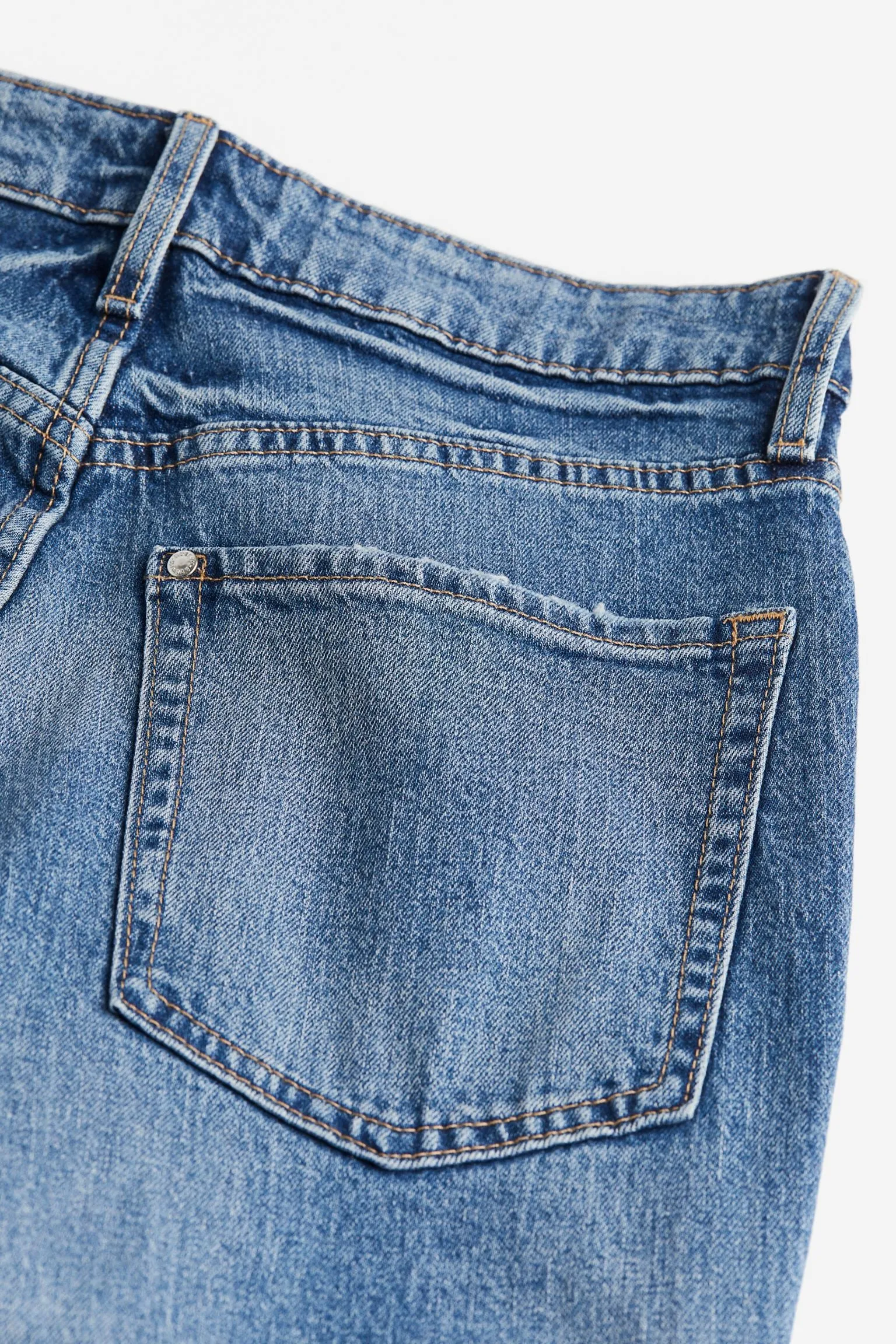 H&M Slim Straight High Jeans, blue